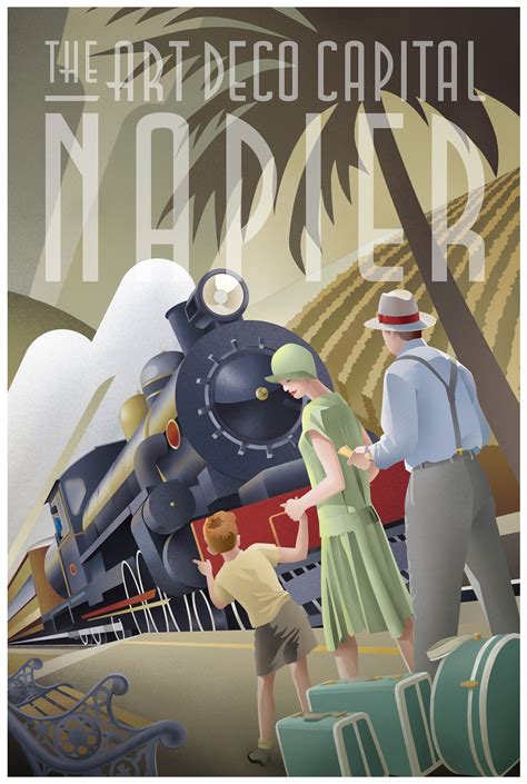 Napier Art Deco Promotional Poster Art Deco Illustration Art Deco