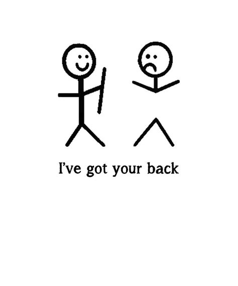 I Ve Got Your Back Funny Stick Figure T Shirt By AwesomeApparel
