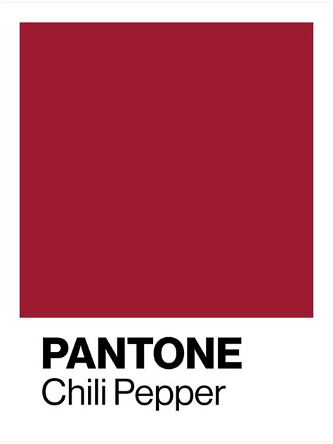 Pantone Chili Pepper Color Of The Year 2007 Framed Art Print For