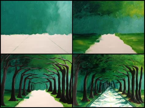 Evolution Of Avenue Of Trees Painted Painting With A Twist Miami
