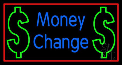 Money Change With Dollar Logo Led Neon Sign Currency Exchange Neon