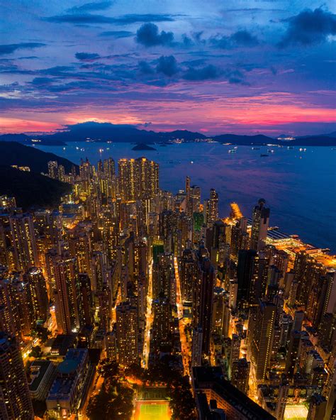 Todays Sunset In Hong Kong Rpics