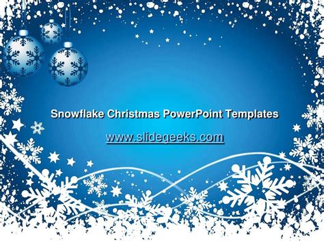 Snowflake Christmas Power Point Templates