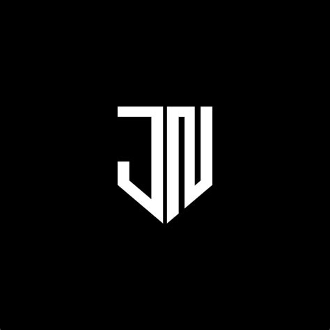 Jn Letter Logo Design With Black Background In Illustrator Vector Logo