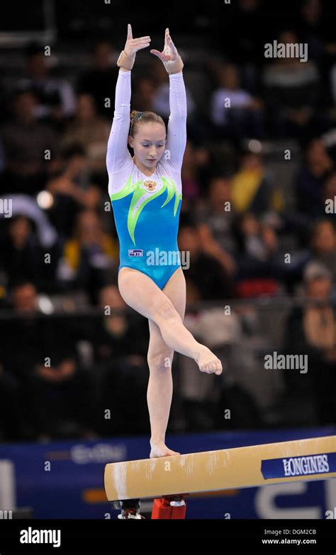 Ksenia Semenova Russia On The Balance Beam Enbw Gymnastics World Cup