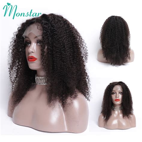 Monstar 150 Density 360 Lace Frontal Wig Afro Kinky Curly Coily Hair