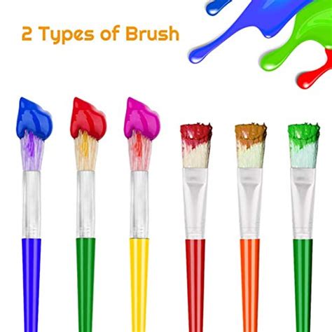 10pcs Paint Brushes For Kids Anezus Kids Paint Brushes Toddler Large