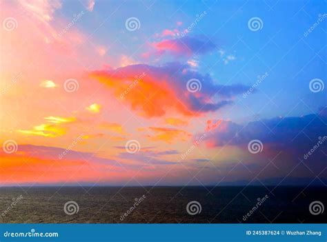 Beautiful Sunset Sky In Summer Stock Photo Image Of Sunlight