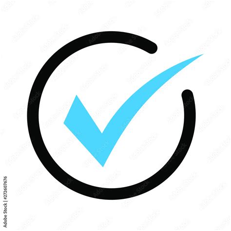 Vettoriale Stock Tick Icon Vector Symbol Checkmark Isolated On White