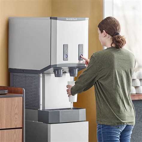 scotsman hid540ab 1 meridian countertop air cooled ice machine and water dispenser with push
