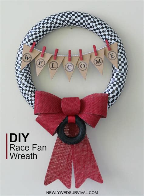 Diy Duct Tape Wreath For Racing Fans