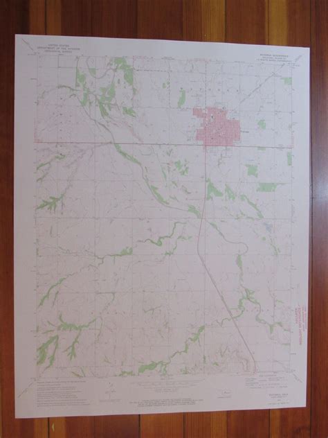 Watonga Oklahoma 1974 Original Vintage Usgs Topo Map 1974 Map