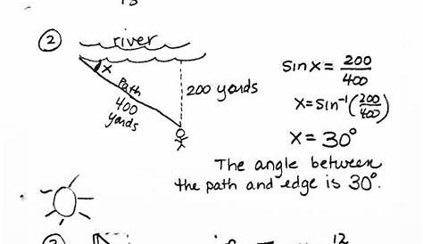 right triangle trig worksheets