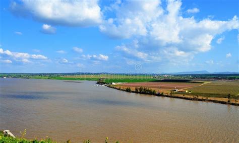 Guadiana River Seen From The Walls Of Juromenha Stock Image Image Of