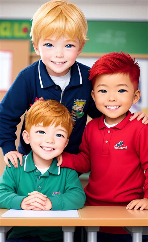 Three Happy Boys In Classroom By Depresivo On Deviantart