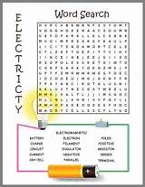 Pictures of Electricity Word Search