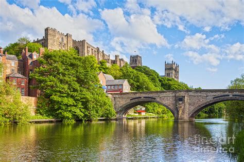 Durham Castle And Cathedral Framwellgate Bridge England Photograph By