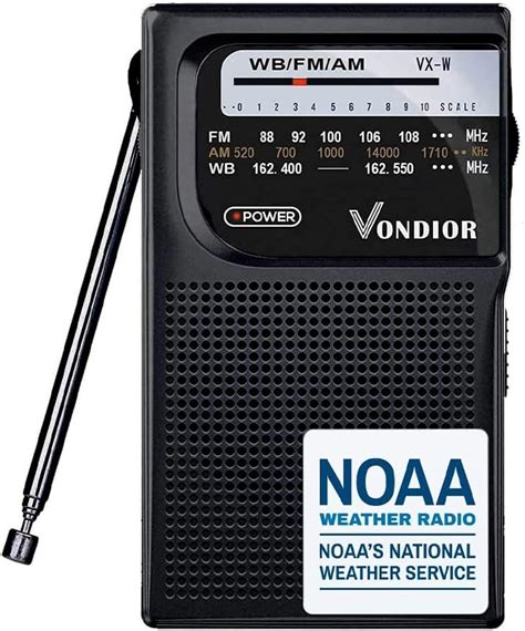 Vondior Portable Noaa Weather Radio Battery Operated Emergency Noaa Am Fm Radio With Best