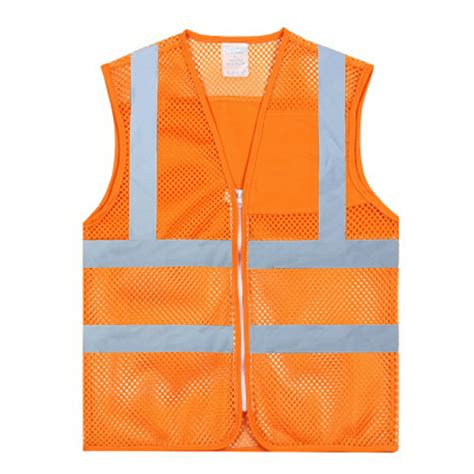 Gogo Unisex High Visibility Zipper Front Breathable Safety Vest Mesh