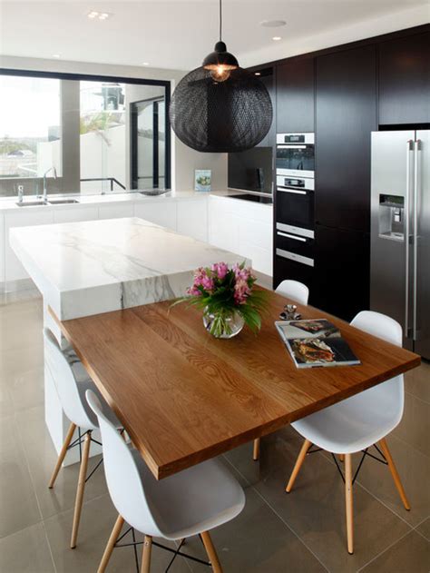 Kitchen Island Attached Table Houzz