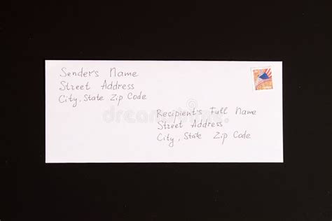 Letter Sender And Receiver Format Stock Image Image Of Letter Post