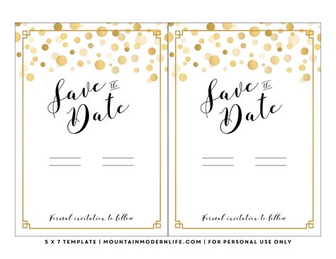 Cheap save the dates that look like a million bucks. Modern DIY Save the Date FREE Printable ...