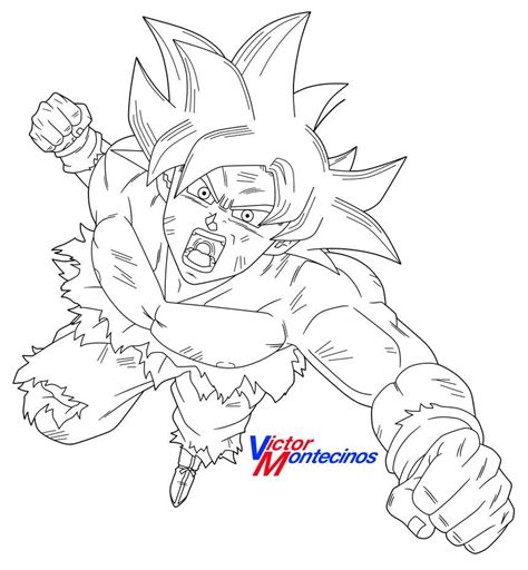 Ultra Instinct Goku Lineart By Victormontecinos Desenhos De Anime Fotos Preto E Branco