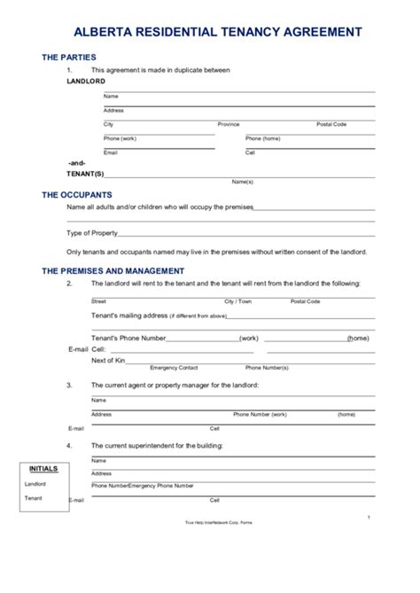 Rental Agreement Alberta Fill Out And Sign Printable Pdf Alberta