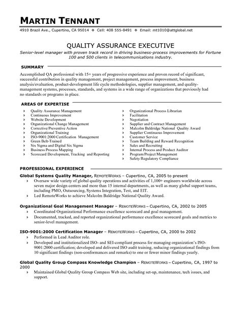Experience in quality assurance in the medical or diagnostics device industry. senior engineer cover letter house officer sample resume assurance example ddb the quality cert ...