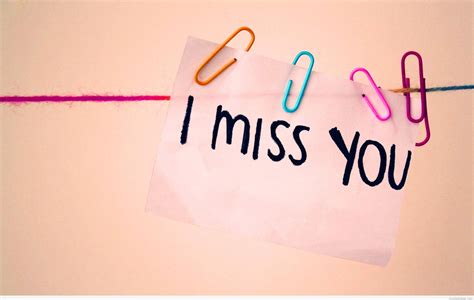Download Missing You Paper Clip Note Wallpaper