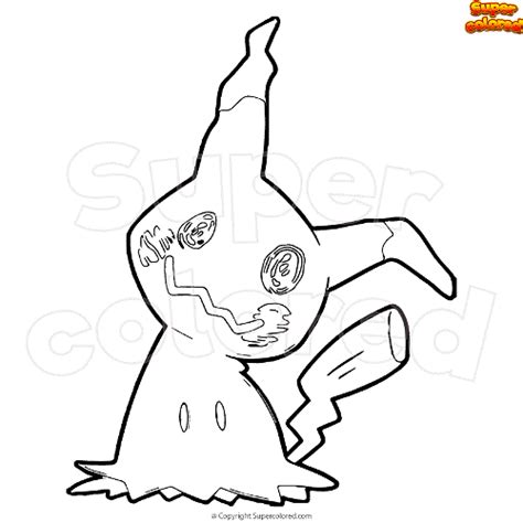 Pokemon Mimikyu Coloring Page Coloring Pages
