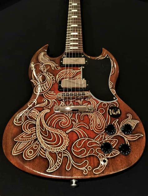 Gibson Usa Sg Special With Rgc Custom Hand Painted Paisley Design