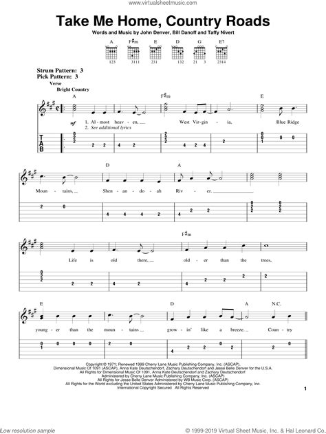 Chordify is your #1 platform for chords. Denver - Take Me Home, Country Roads sheet music (easy ...