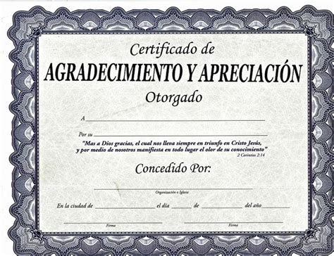 50 Certificado De Agradecimiento Y Apreciacion