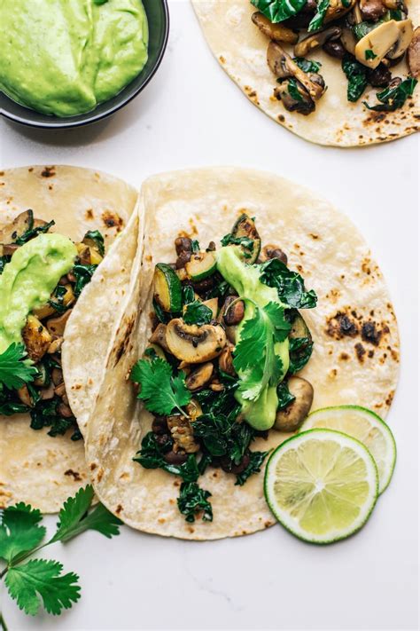 Loaded Veggie Tacos With Avocado Cilantro Sauce A Simple Palate
