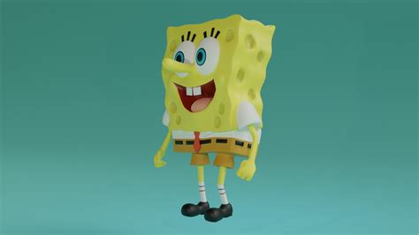 Spongebob Squarepants 3d Model Animated Rigged Cgtrader