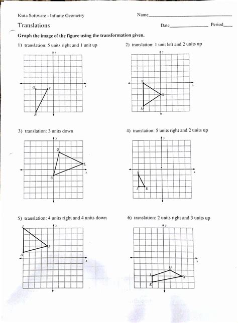 Reflections Of Shapes Worksheet Answers