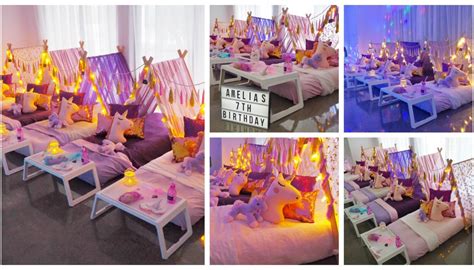 Our Beautiful Slumber Party Tent Unicorn Party Paging Fun Mums