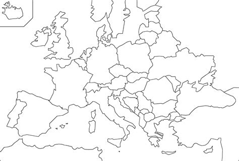 Cartina Muta Europa Politica