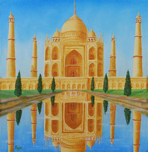 Buy Taj Mahal 12x12 Handmade Painting By Raju Dyapur Codeart1302