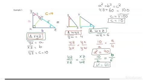 Proving The Pythagorean Theorem Using Similar Triangles Geometry