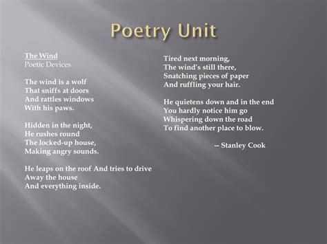 Ppt Poetry Unit Powerpoint Presentation Free Download Id3931084