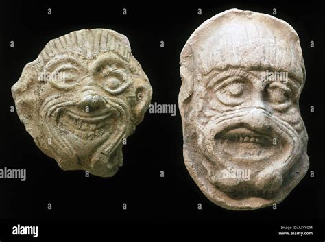 Fine Arts Mesopotamia Babylonia Relief Two Heads Of Demon Humbaba