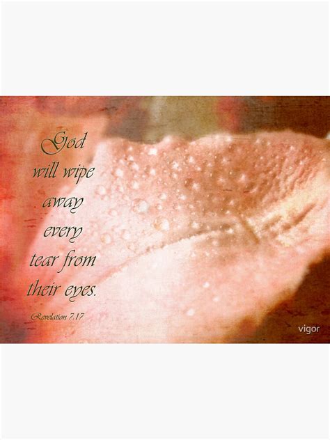 God Wipes Away Tears Rev7 17 Poster For Sale By Vigor Redbubble