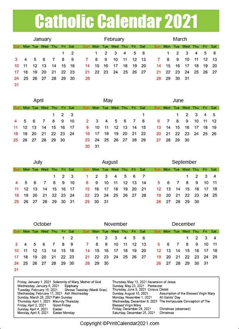 31 fourth sunday of ordinary time sunday. Printable Catholic Calendar 2021 - February 2021