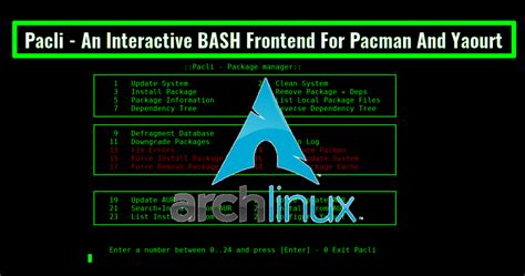 Pacli An Interactive Bash Frontend For Pacman And Yaourt Ostechnix