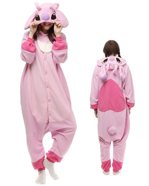 Stitch And Angel Kigurumi Onesie Pajamas Polar Fleece Animal Unisex