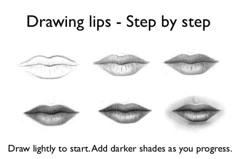 If you want to draw lips well, understand the shapes first! Portrait Black/Brown And Colored Pencil Sketch : How To ...