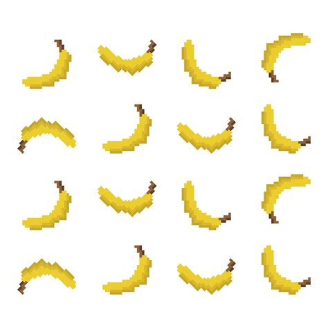 Pixel Banana Pattern 556945 Vector Art At Vecteezy