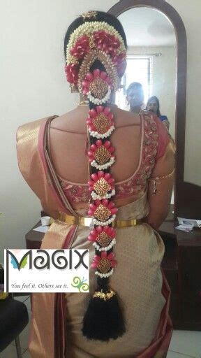 South Indian Bridal Hairstyle Hair And Makeup By Magix Bridal Makeovers Bangalore Indian